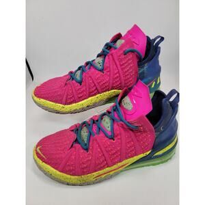 Nike Lebron XVIII 18 "Los Angeles By Night" Shoes DB8148-600 Size 8 Pink Prime